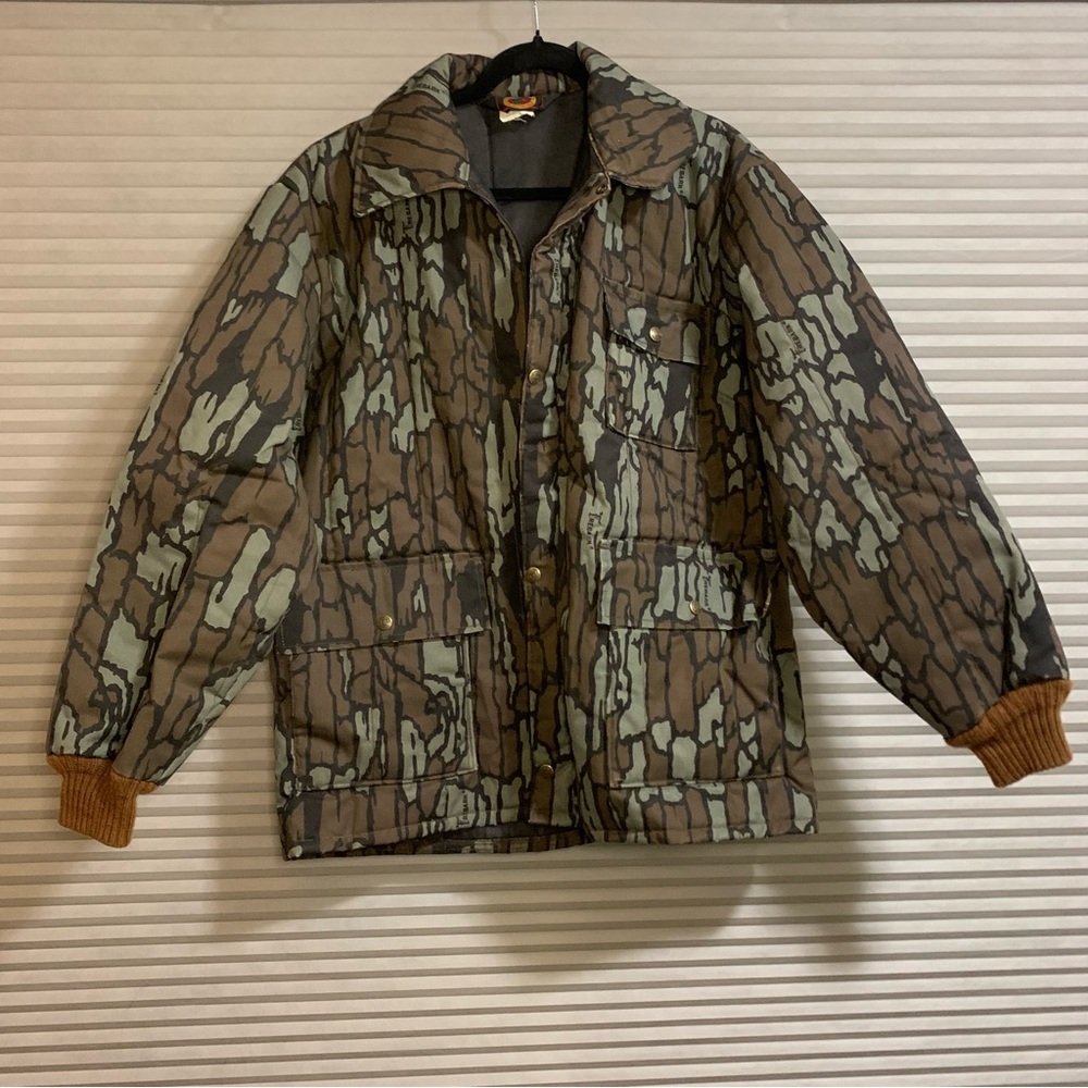 Vintage blue bill by redhead camo jacket size Large